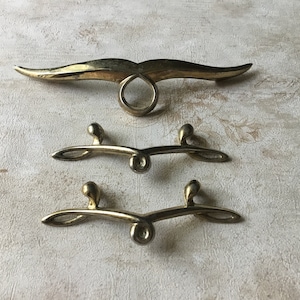 MCM Cabinet Pulls set of 3 Mid Century Drawer Pulls MCM Credenza Handles MCM 3 Drawer Desk Pulls  Mid Century Drawer Pulls