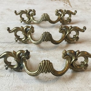Vintage French Provincial Drawer Handles Pair of French Provincial 4 5/8” Cabinet Pulls with 2 1/2” Centre Mount CANADA CH 1015