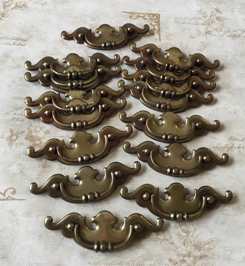 Vintage Chippendale Drawer Pulls Set of 15 Vintage Dresser Drawer Pulls ...