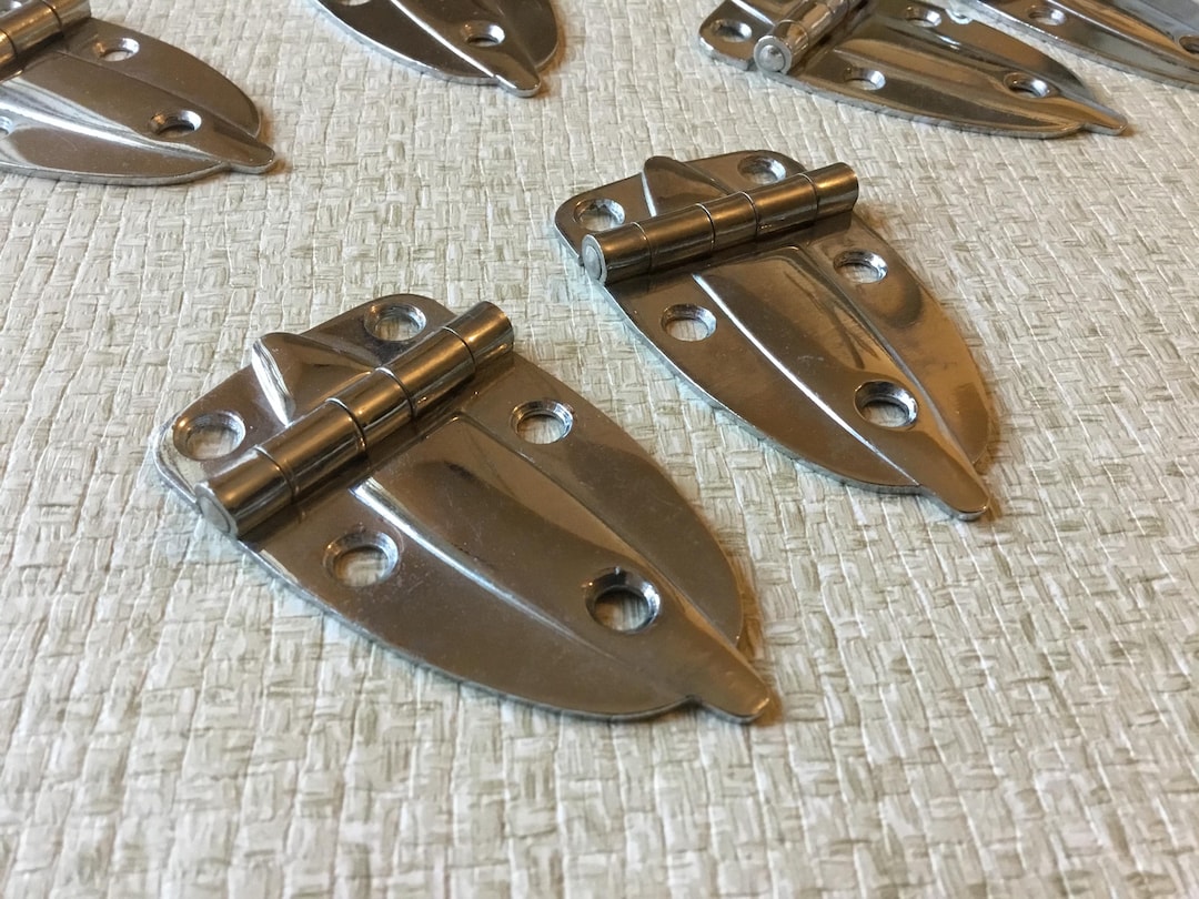 Art Deco Chrome Hinges Pair of Vintage 1945 Amerock E3080 Chromium ...
