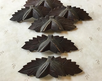 Antique Carved Wood Apothecary Cabinet Handles Set of 6 hand carved 1800’s Antique Wood Cup/Bin Drawer Pulls Victorian Wood Drawer Pulls