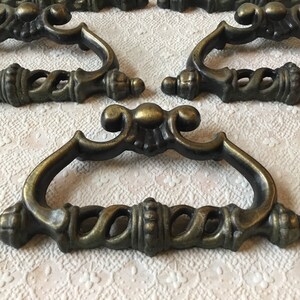 Vintage Cabinet Pulls pair of 5 1/4” Lyster L-1356 Canada with 2 1/2” Centre Mounts