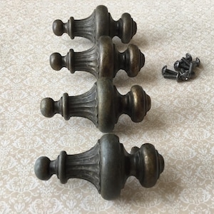 MCM Drawer Pulls set of 4 Rustic Drawer Pulls 1 1/4” centre mount holes