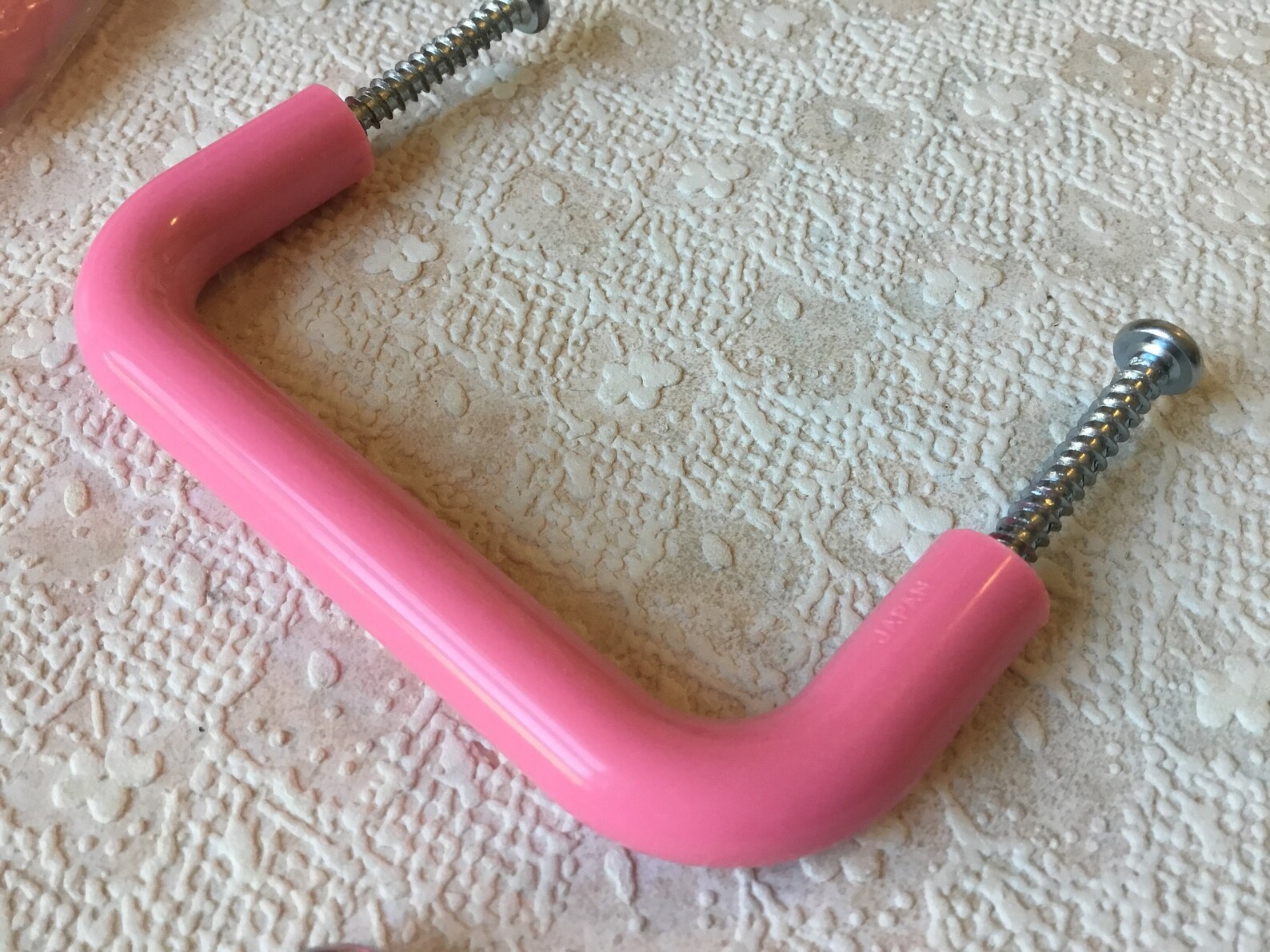 Retro pair 2 of Hot pink Drawer Handles Vintage Hot Pink Etsy