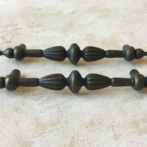 MCM drawer pulls Pair of Vintage 6” mid century 1960’s Drawer Pulls, Cabinet Handles with 4” Centre Mounts