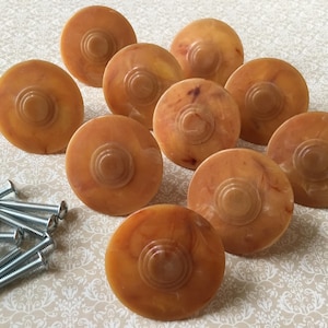 Art deco ladeknoppen set van 10 art deco jaren 40 single-mount schildpad celluloid ladeknoppen 2" art-deco butterscotch watervalknoppen
