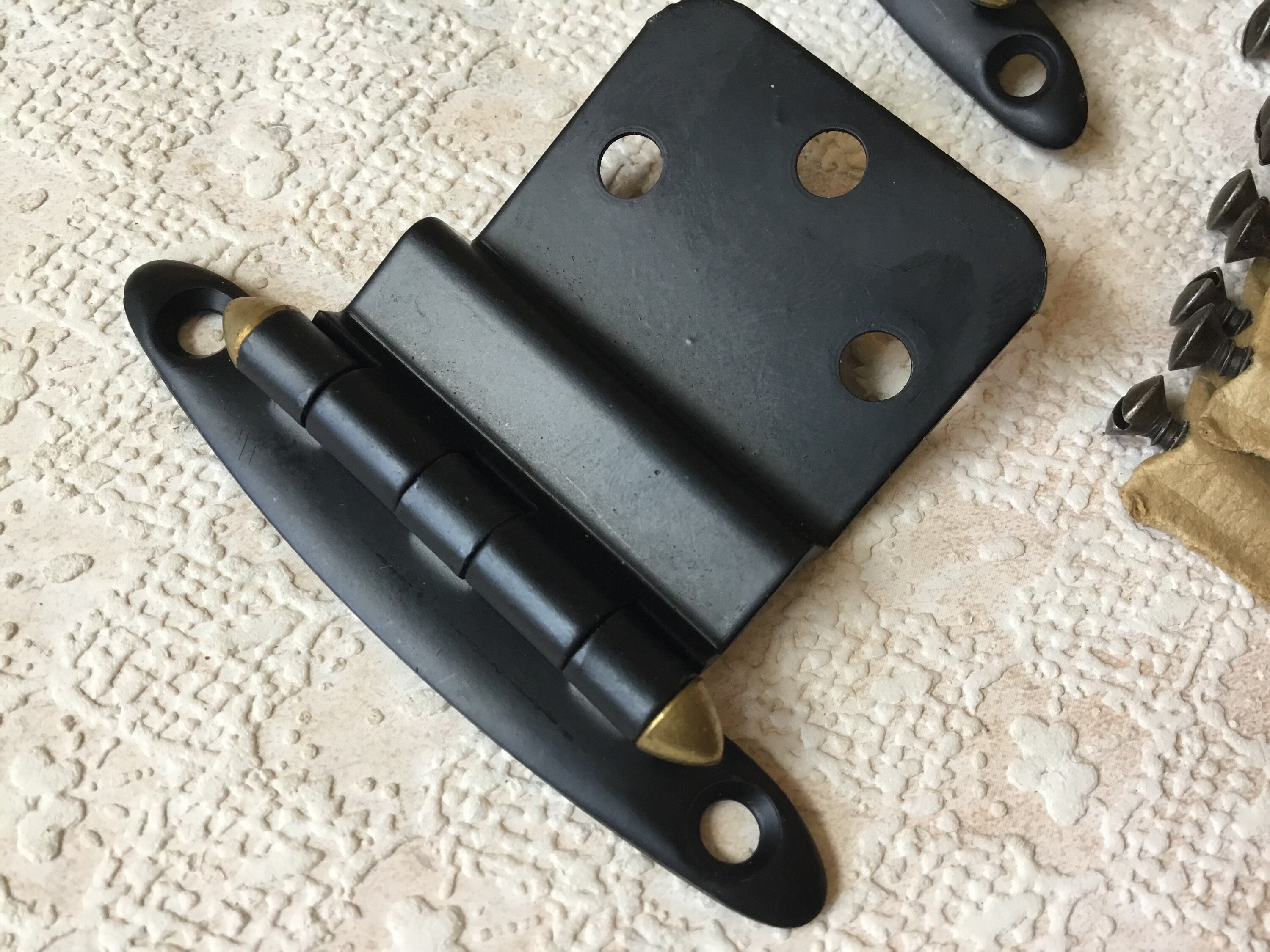 Vintage Offset Hinges 2 Pair 4 Ebony Blackgold Amerock Etsy