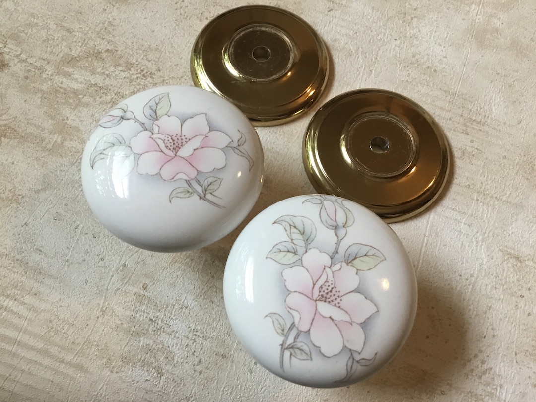 Vintage Gainsborough Floral Bi Fold Interior Door Knobs, Wardrobe Door