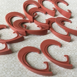 MCM 1960’s Mod Shower Curtain Rings, set of 12 coral Shower Curtain Hooks J.B. MCGregor SEARS made in Canada