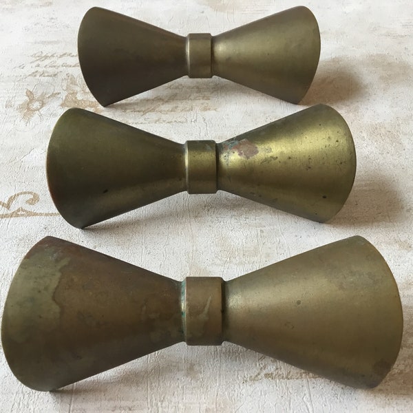 Brass Vintage Bow Drawer Pulls Etsy