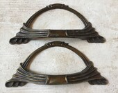 KBC Waterfall Pulls Pair of Art Deco 1940 s Art Deco Keeler Brass Company 5 1 4 Cabinet Pulls with 3 Centres K6285 (many pair available)