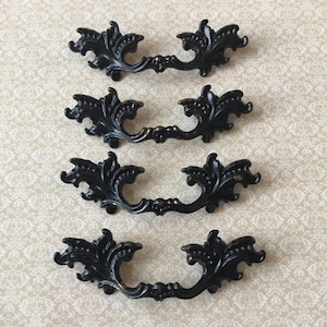 French Provincial Drawer Handles set of 4 Black French Provincial Cabinet Pulls 2 1/2” Centre Mounting Holes CANADA