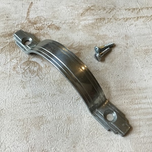 Art Deco Chrome Cabinet Handle 1950’s Cupboard Handle Vertical NOS 3 1/4” Centre Door Pull Hoosier Cabinet Handle