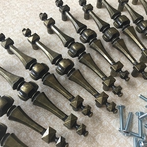 MCM Drawer Pulls set of 12 Vintage 5 7/8” Drawer Pulls with 4 1/4” centre mounting holes