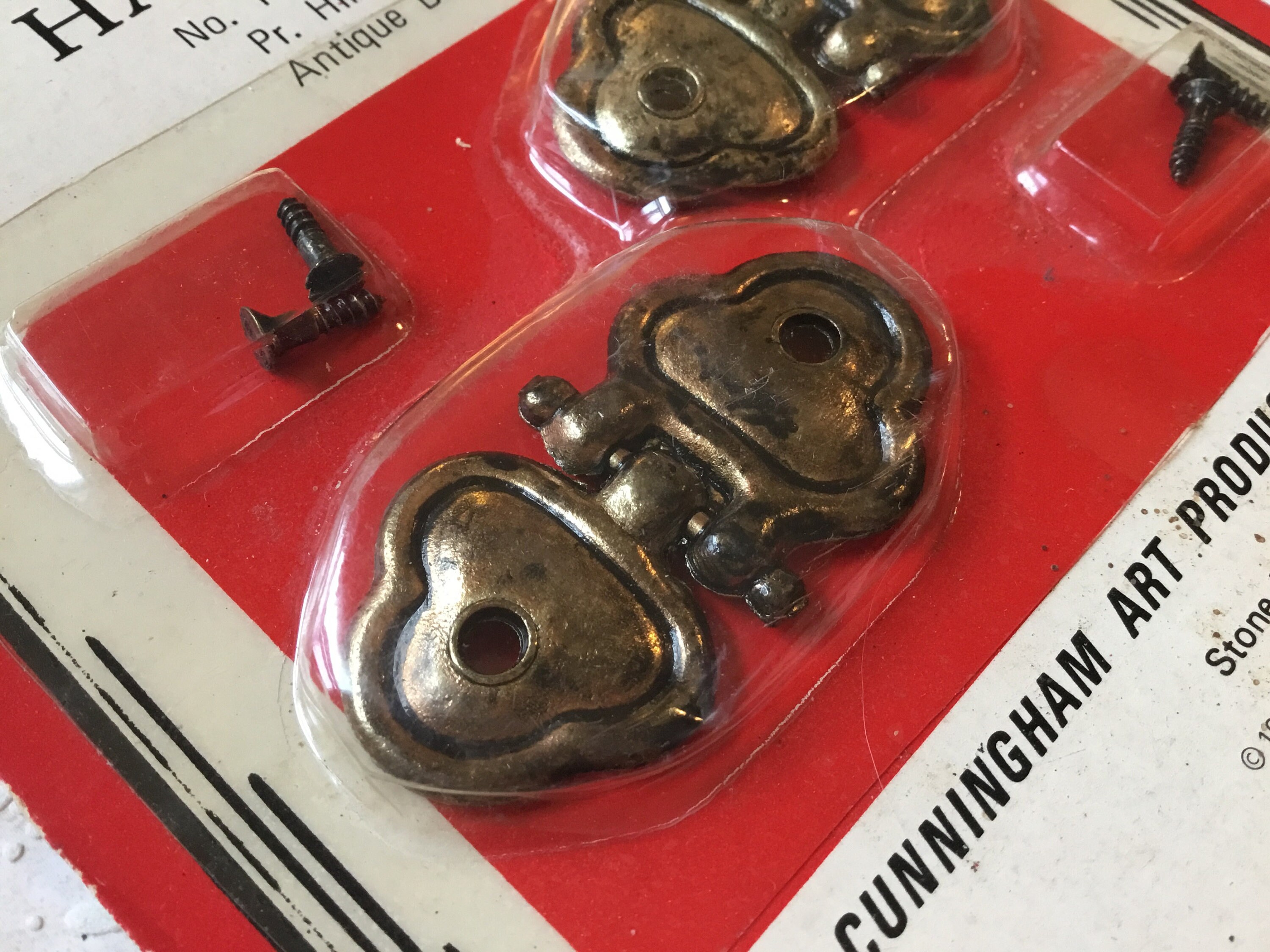 Antique Brass Plated Jewelry Box Hinges Ornamental Hardware Etsy