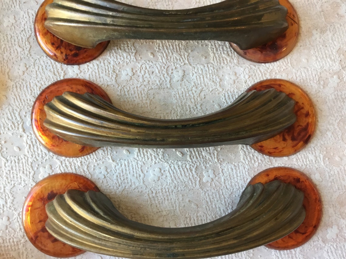 Art Deco Pull 1940s Art Deco Pull with Tortoise Shell Etsy