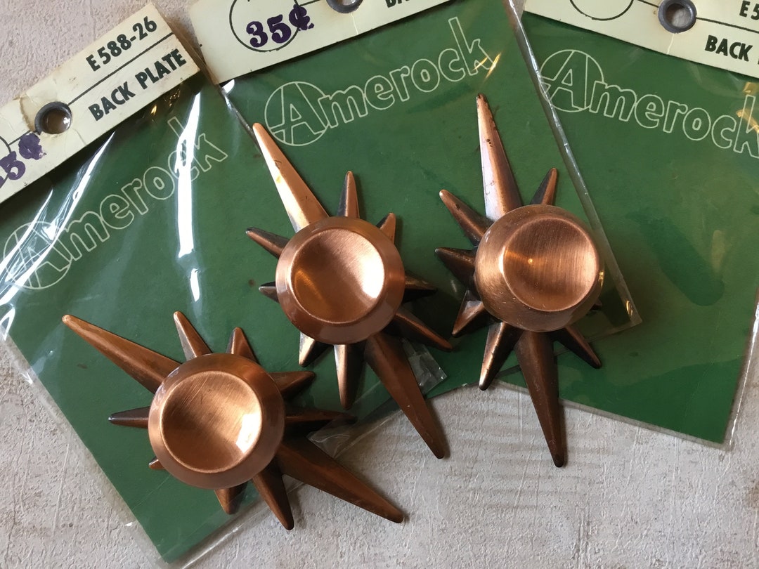 Starburst Drawer Pulls Set of 3 MCM 1950s Starburst Etsy
