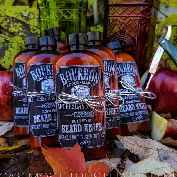 Limited Supply! Beard Knife AfterShave After Shave Lotion Apple bourbon maple.