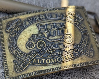 Vintage Antique Ford Motor Co. Belt Buckle Vintage Antique Ford Motor Co. Belt Buckle Model T Detroit