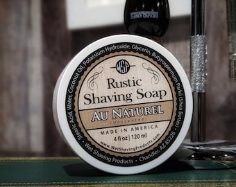 WSP  Au Naturel Rustic Shaving Soap Vegan and All Natural 4.4 oz 125 G