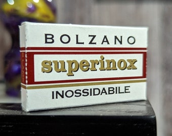 Box of 5 Bolzano superinox Premium  5pk Super Double Edge Razor Blades DE