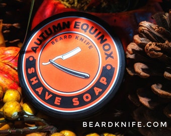 Autumn Equinox Fall Scent Beard Knife Shave Soap husband boyfriend father for himSelf Care
