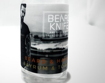 Bayrum and Tobacco Beard Oil Beard Knife 1oz  (Get a custom label with your photo)Self Care
