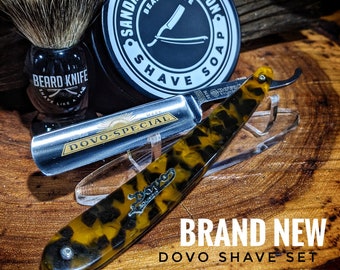Brand new Dovo tortoise straight razor set free soap free brush free ship Free sharp