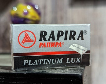 Rapira Double Edge Safety Razor Blades Platinum Lux (5 Blade Pack) Russian