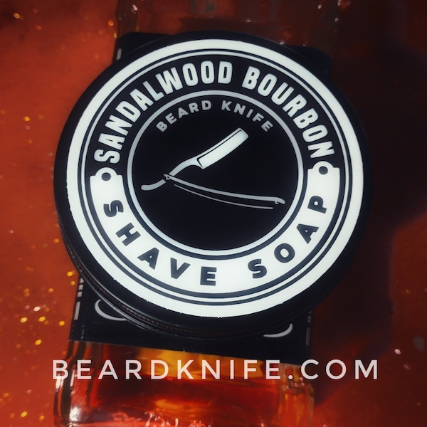 Sandalwood Bourbon Shave Soap handmade Beard Knife gift for him man husband boyfriendSelf Care