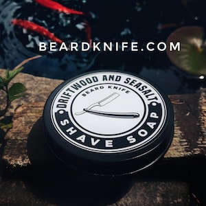 Driftwood & Sea salt Beard Knife Shave Soap husband boyfriend father for himSelf Care