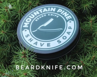 Mountain Pine Shave Soap Beard Knife  husband boyfriend father for himSelf Care