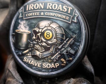 Gunpowder & Coffee Scented Shave Soap - Men's Self Care