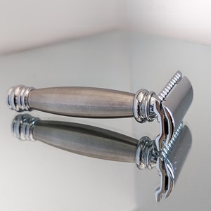 Merkur 43M Double Edge Safety Razor, Straight Cut, Extra Long Stainless Steel Handle