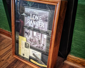 The Lone Ranger 's Real life Straight Razor. Plus signature+ shadow box+ art john hart