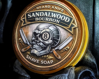 Sandalwood Bourbon Shave Soap: Handmade Coconut Oil Soap Base
