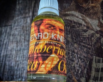 Lumber-Jack   Beard Oil Beard Knife 1oz  (Get a custom label with your photo)Self Care