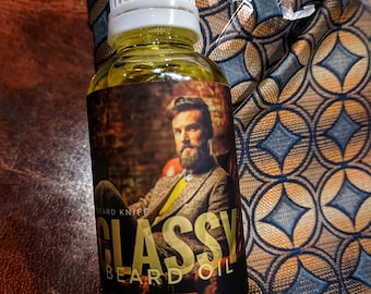 CLASSY Echo  Beard Oil Beard Knife 1oz  (Get a custom label with your photo)Self Care