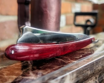 Vintage Straight Razor Frederick Reynolds  13/16” Smiling Barber Notch custom scales