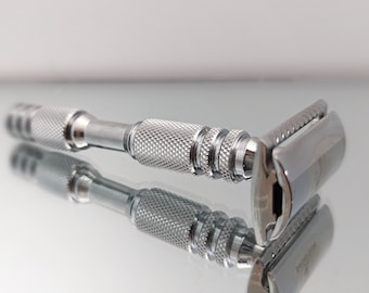 Hefty Machined DE Double Edge Safety Razor with case