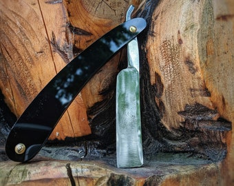 Antique Frederic Reynolds 5/8" Straight Razor Custom black Scales Shave Ready