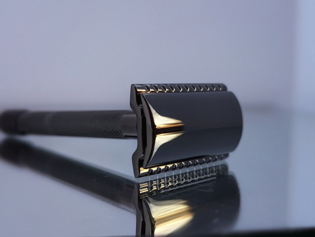 Merkur Black 23 Double Edge Safety Razor, Straight Cut, Extra Long