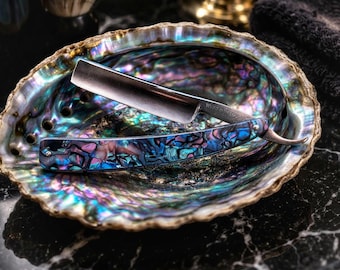 Wing Cutlery Co. Straight Razor - 58 - Shave Ready  Abalone Scales