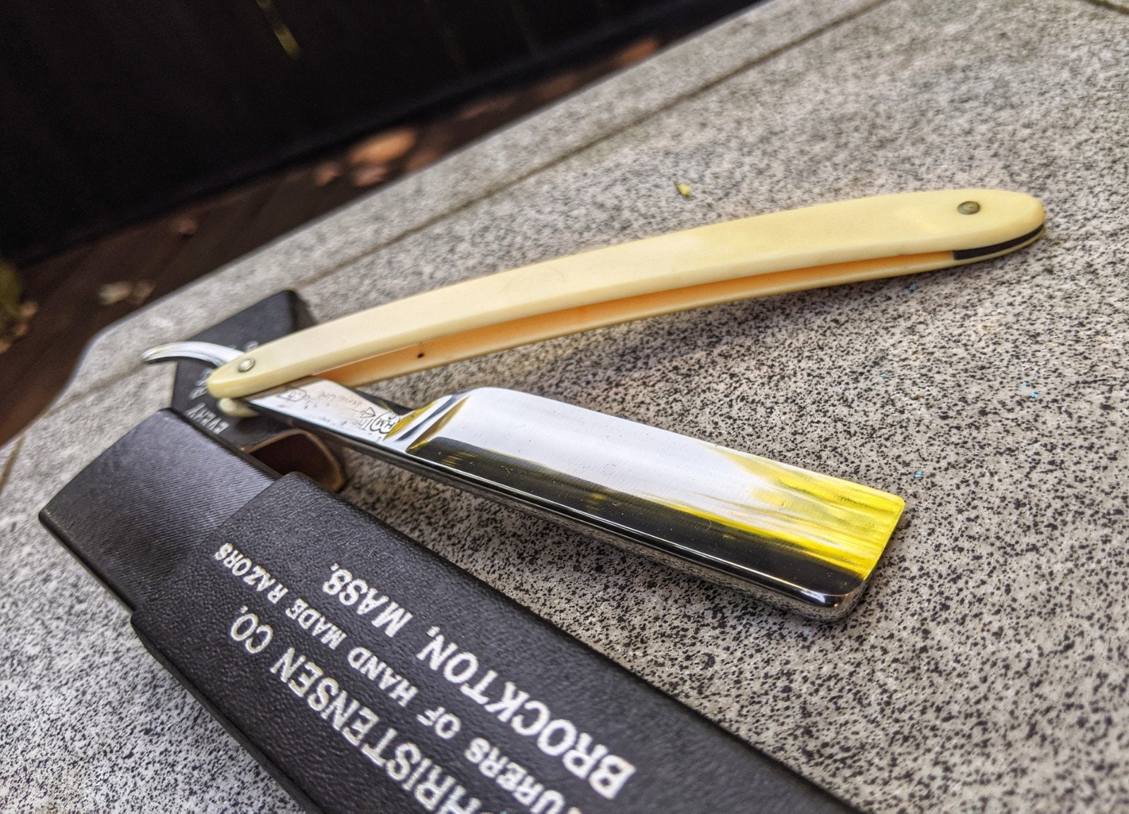 Kersten Razor nos HM Christensen Shave Ready Beast Straight Razor Brockton Mass.