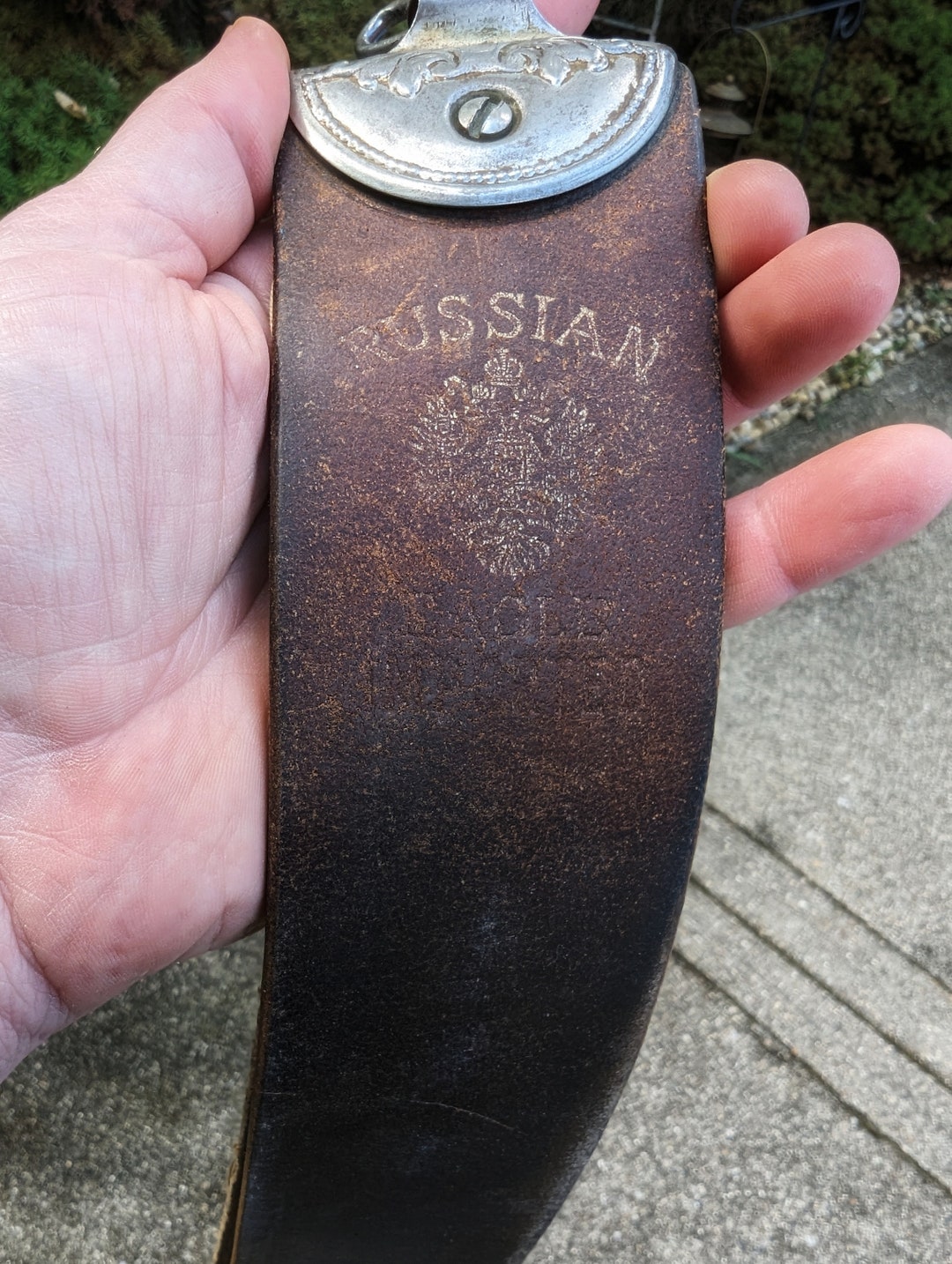 Russia Eagle Russian Shell Strop Leather and Linen Barber Etsy