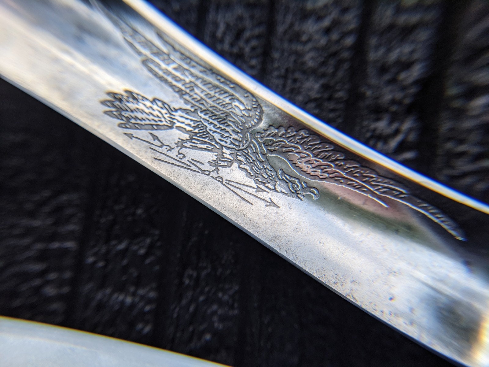 Vintage Manchester eagle Straight razor custom scales shave ready