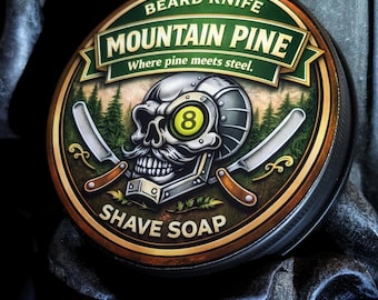 Mountain Pine Shave Soap Beard Knife  husband boyfriend father for himSelf Care
