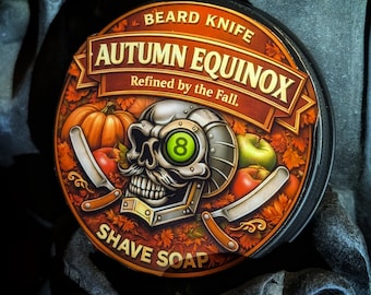 Autumn Equinox Fall Scent Beard Knife Shave Soap husband boyfriend father for himSelf Care