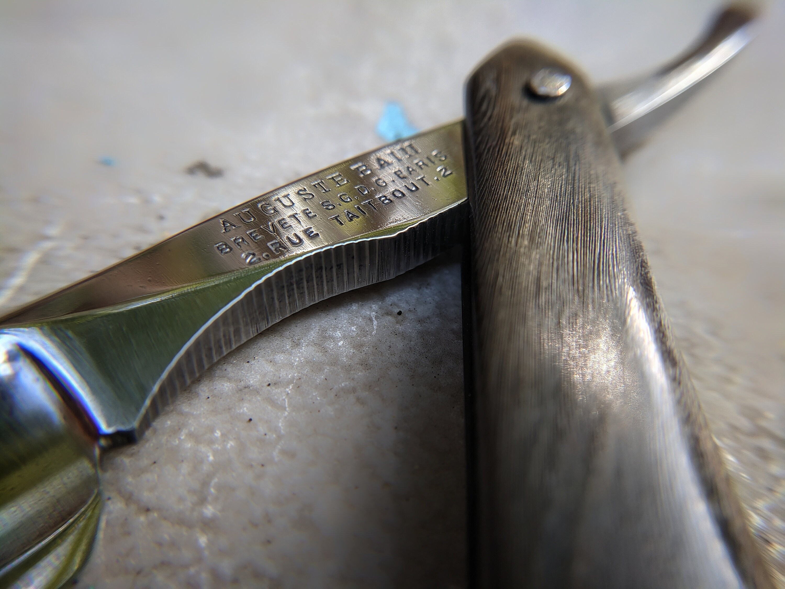 Vintage Auguste Bain 11/16 Straight Razor French Thiers Shave Ready