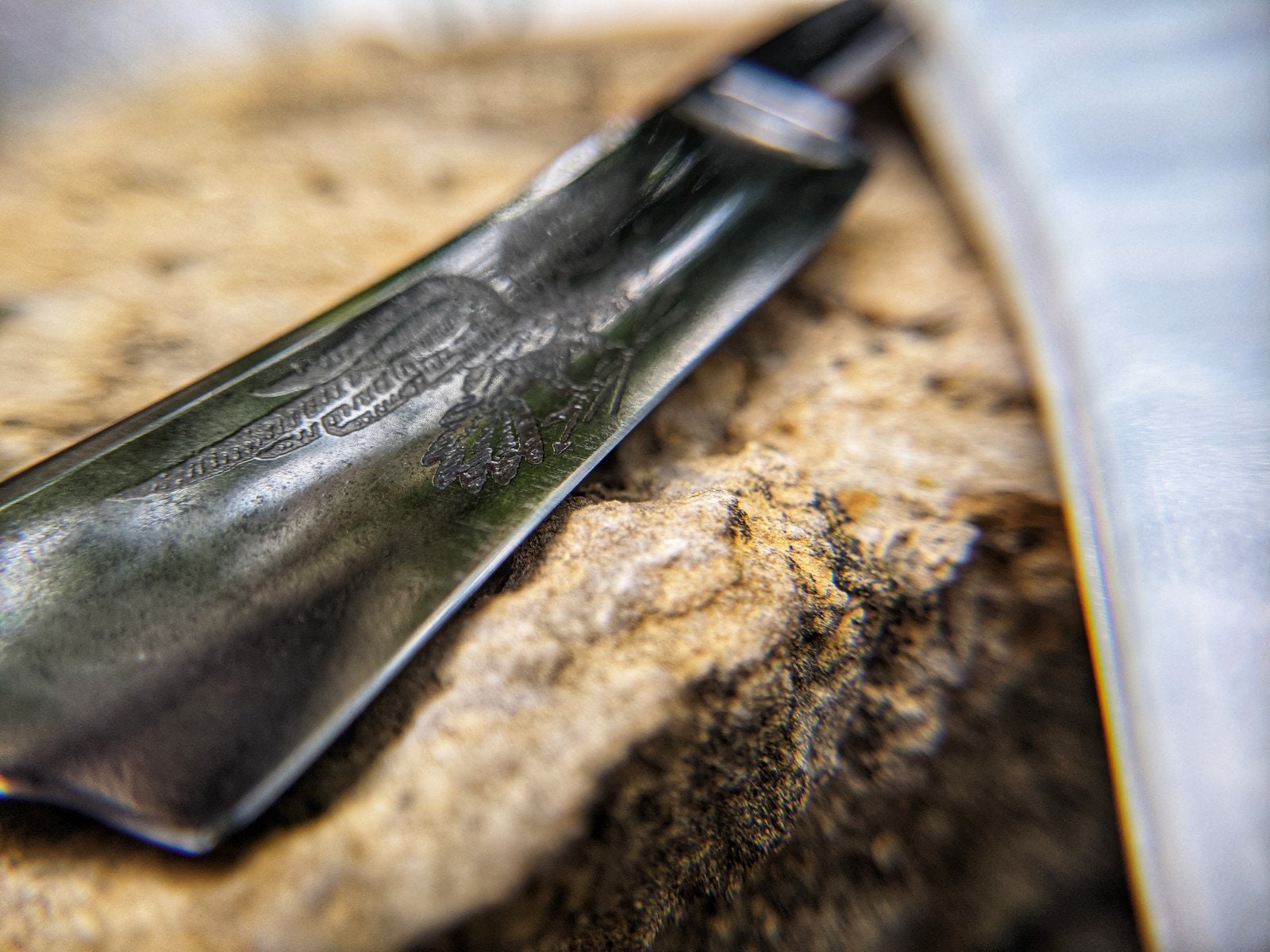 Vintage Manchester eagle Straight razor custom scales shave ready